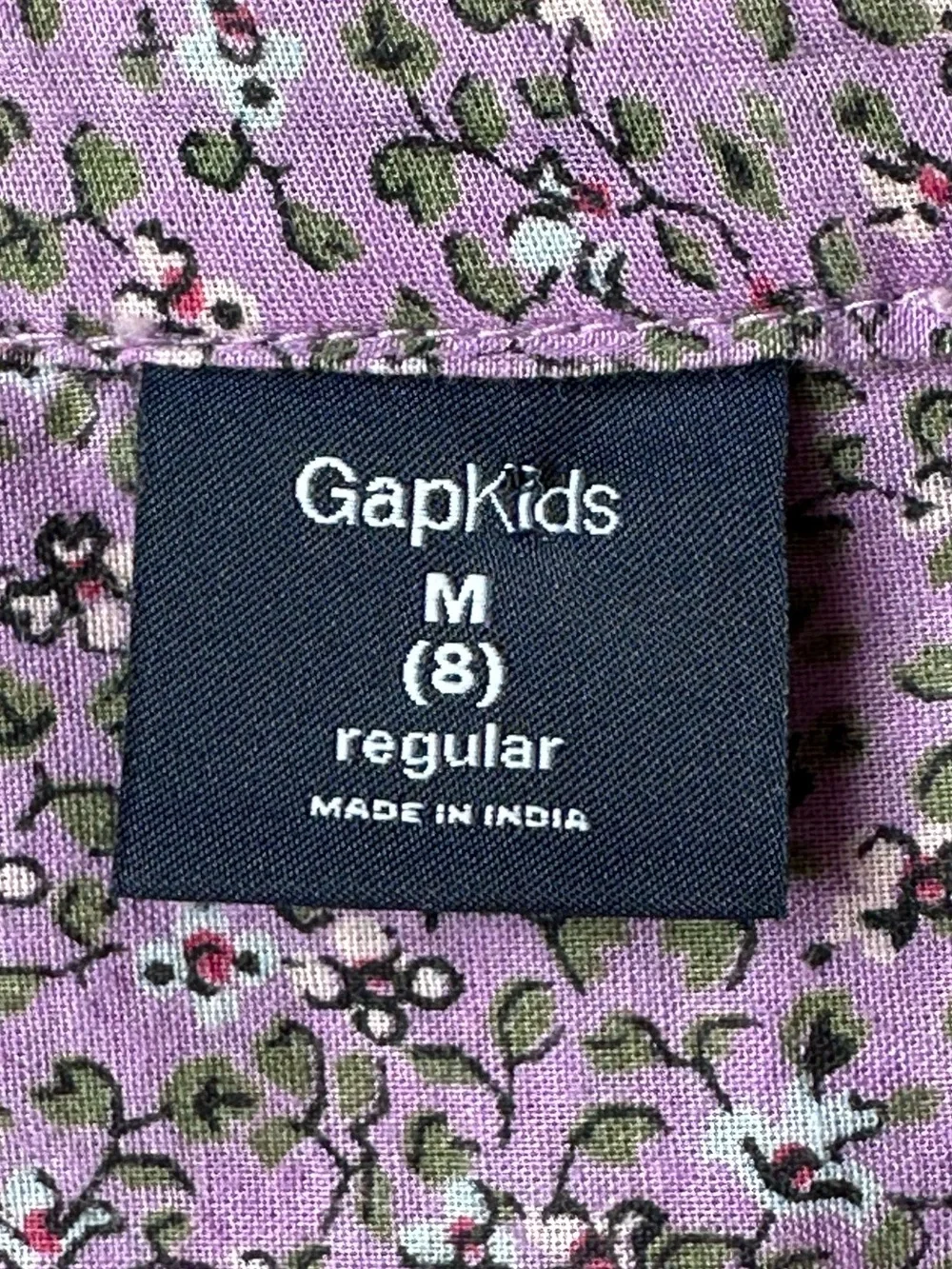 Gap Kids Purple Floral Short Sleeve Dress size Medium 8